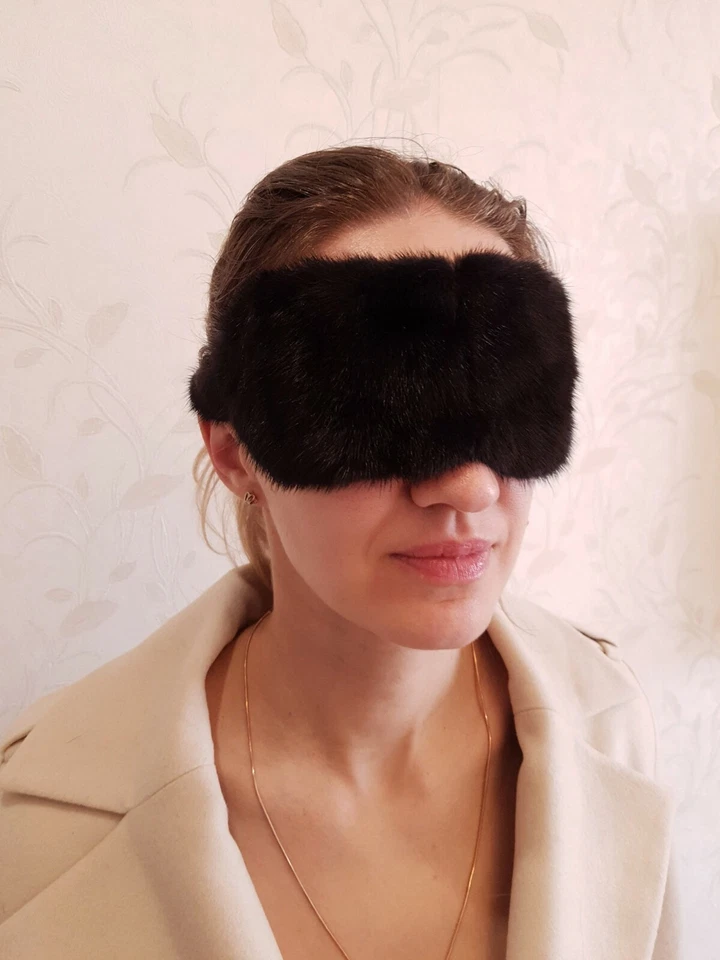 Plush fur sleep mask, Eye mask, Fur Sleeping Eye Mask, Luxury eye sleep mask - Image 4 of 4