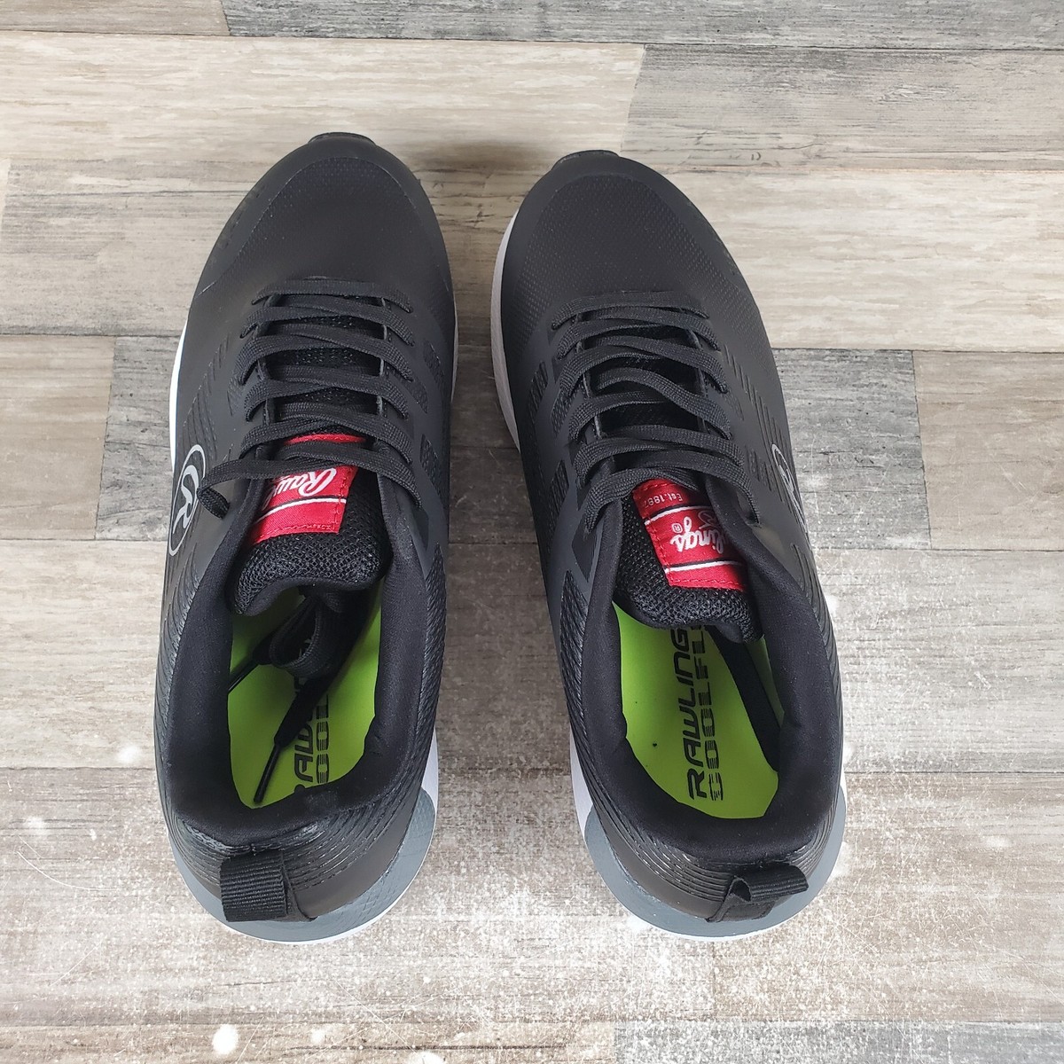 Rawlings Turf Tex Golf Shoes Mens 7 D Black White Comfort Naturetek Athletic New Rawlings League Turf Mens Shoes Sz 7.5 D Black White Lace-Up  main image 4
