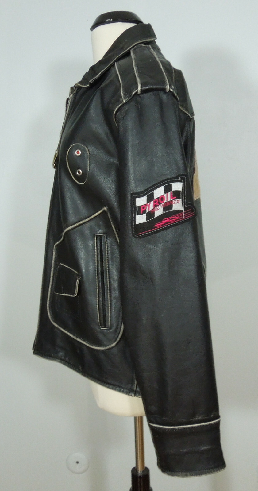 VANGUARD Leather Jacket M MEDIUM Vintage LEE TREV… - image 5