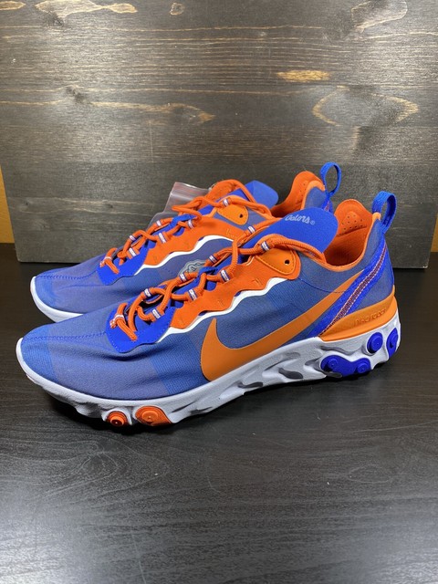 nike react orange and blue