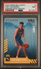 2022 NBA Hoops Arriving Now Winter Chet Holmgren RC Rookie Thunder #2 PSA 9
