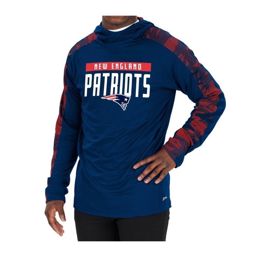 Легкая толстовка Zubaz NFL Mens New England Patriots с капюшоном и камуфляжными вставками