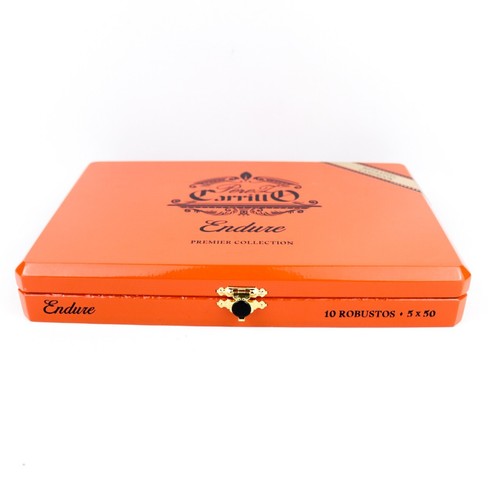 Caja de cigarros de madera vacía Pérez Carrillo Endure Robusto Premier 9,5" x 6,25" x 1,25" - Imagen 5 de 12