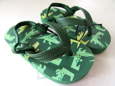 Toddler Cat Jack Adrian Slip-On Flip Flop Sandals - Green, Alligator - S 5/6