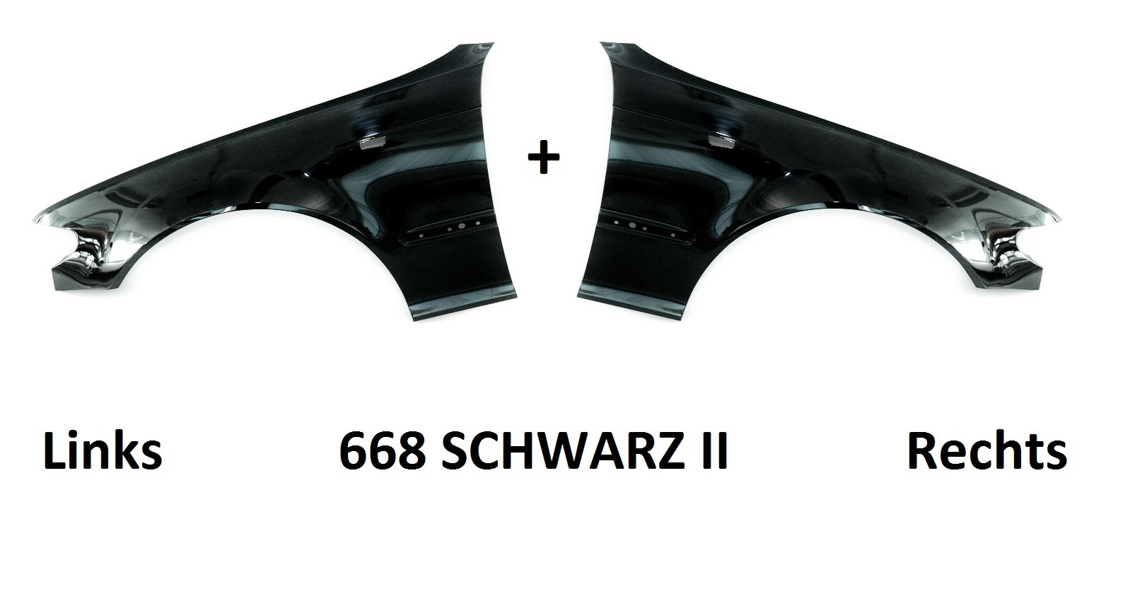 BMW 3 E46 Kotflügel 668 SCHWARZ II FACELIFT RECHTS+LINKS neu lack  
