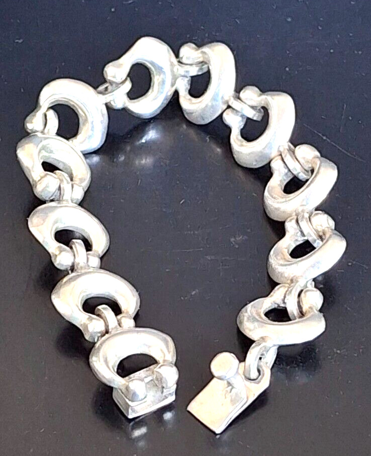WELL MADE SOLID CAST 925 STERLING SILVER BRACELET - image 4