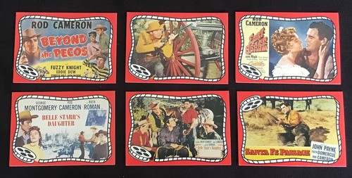 SMKW Riders Of The Silver Screen Series 1 1993 subconjunto de 6 tarjetas Rod Cameron - Imagen 1 de 2