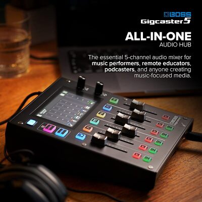 BOSS Gigcaster 5 GCS-5 Audio Streaming Mixer 5-Channel Brand New