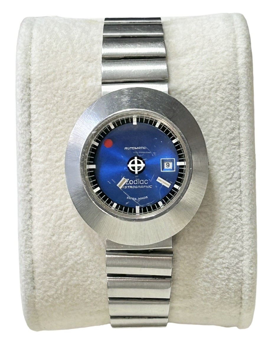 ZODIAC ASTROGRAPHIC WATCH AUTOMATIC BLUE DIAL W/ORIGINAL ZODIAC ASTROGRAPHIC WATCH AUTOMATIC BLUE DIAL W/ORIGINAL