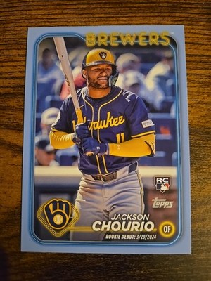 Topps 2024 Update Jackson Chourio US155 Rookie Debut /50 Short Print Brewers
