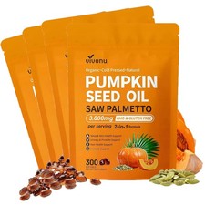 Organic Pumpkin Seed Oil Saw Palmetto Softgel...