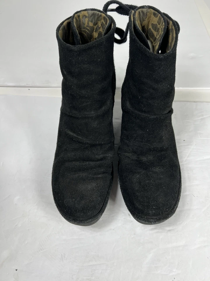 Fly London Yama Mujer Gamuza Botines Cuña Talla EU 37 Negro 6.5 Foto 3 de 4