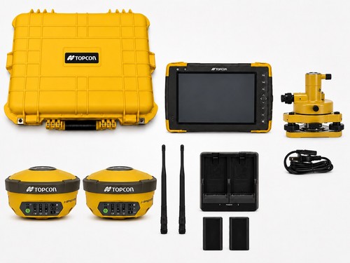 Topcon Base Rover Topcon HiPer V Digital UHF II Dual GNSS RTK Base Rover Set w/ FC-6400 ...