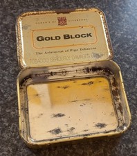 Ogden's of Liverpool Gold Block  Tobacco Tin, Vintage, 50 g  Empty