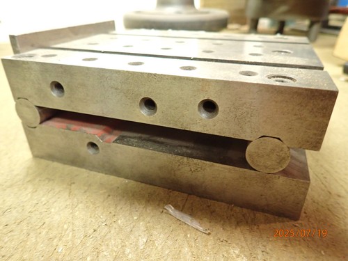 VINTAGE SUBURBANO T-SLOT ANGOLO REGOLABILE PIASTRA SINUSOIDALE MACCHINA UTENSILE - Foto 3 di 10