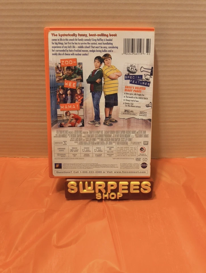 Diary of a Wimpy Kid Dvd 2010 Kids Movie Book Good Condition  - Image 2 of 3