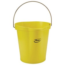VIKAN 56866 Hygienic Bucket,3 1/4 gal,Yellow 2RVY7