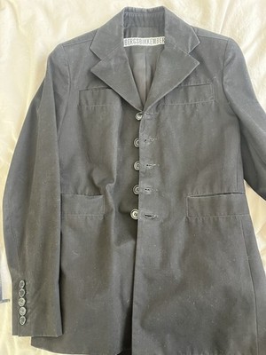 Dirk Bikkembergs  Black Cotton Five-Button Blazer Jacket Men's Size M