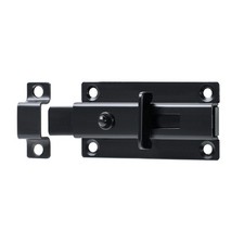 Alise Slide Bolt Gate Latch,Spring-Automatic Barrel Bolts 4 Inch, Black