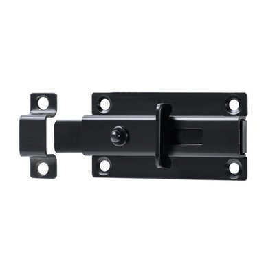 Alise Slide Bolt Gate Latch,Spring-Automatic Barrel Bolts 4 Inch, Black