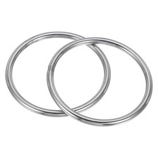 2 Pcs 3.5" Metal O Ring 304 Stainless Steel Welded O Rings 6x90mm