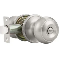 Probrico 2 Pack Round Privacy Door Knob (Thumb Turn Lock on The Inside),