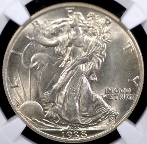 1938 WALKING LIBERTY HALF DOLLAR NGC MS 63 FROSTY WHITE LUSTER OVER A GREAT