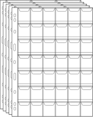 Durable PVC Coin Collecting Pages: 42 Pocket Slots for Safe and Stylish Display