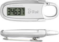3D Pedometer for Walking with Removable Clip and Carabiner Simple Step Counter F