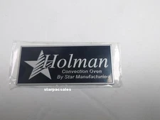 Holman Star Oven Logo Emblem Nameplate Decal Badge 3.5" x  1.5"