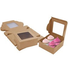 Braune Kraftpapier - Geschenkbox mit Deckel &...
