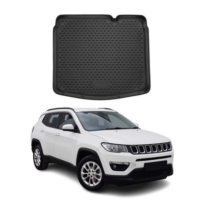 OMAC Cargo Mats Liner for Jeep Compass 2017-2026 Lower Waterproof TPE Black