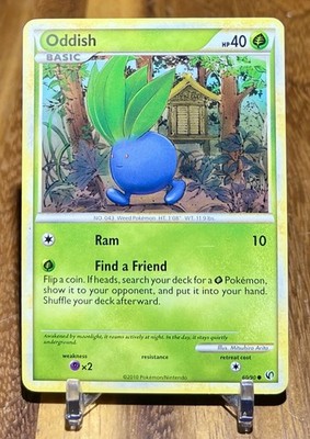 Oddish 60/90 Common HGSS Undaunted Pokemon Lightly Played