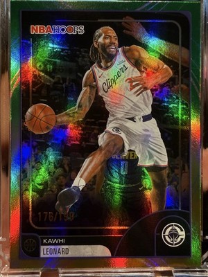 2026 NBA Hoops Kawhi Leonard Green & Gold Holo Parallel /199 Clippers 🔥