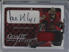 2003-04 ITG Ultimate Memorabilia 4th Edition 12/30 Jocelyn Thibault #17 Auto 6sq