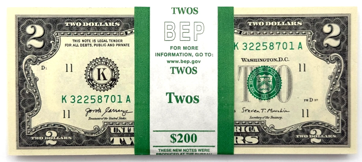 Uncirculated $2 US Federal Reserve Small Notes for sale | eBay