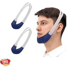 Sleek 2-Pack Chin Straps for Men & Women - Soft, Breathable Anti-Snore Aid