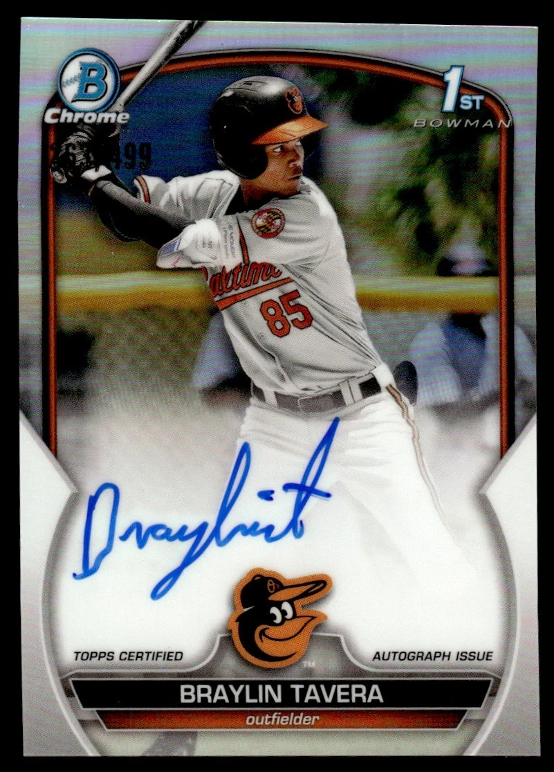 2023 Bowman Chrome 1st Refractor AUTO Braylin Tavera 263/499