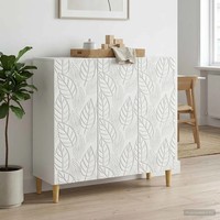 Schmales Modernes Sideboard Weiss 89X34,5X80 Cm Holzwerkstoff