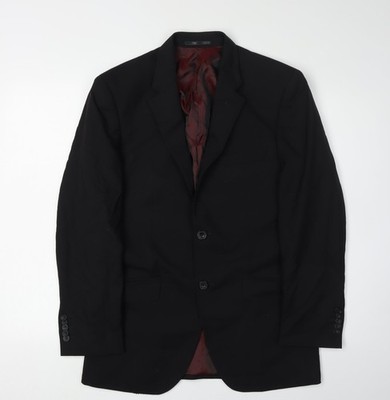 Blazer Herren 36 Brustumfang Normal T.M.Lewin Schwarz Zweiknöpfe
