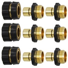 3/4" Garden Hose Connector, 9 7-10 cm, 9 PCS - 6 Male  3 Female