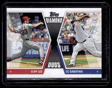 2011 Topps #DD-23 Cliff Lee / CC Sabathia Diamond Duos (Series 2)