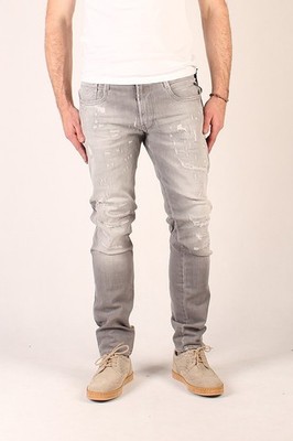 Neue Replay Herren jeans M914Q 199 676 096 ANBASS, Slim fit, Grau