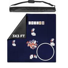 Feltectors Neoprene Board Game Mat 35 x 35" – Fitted for 35-Inch Table- Blue