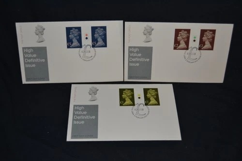 GB first day covers 1977 High value definitives set of 3 all T/L/G/Pairs