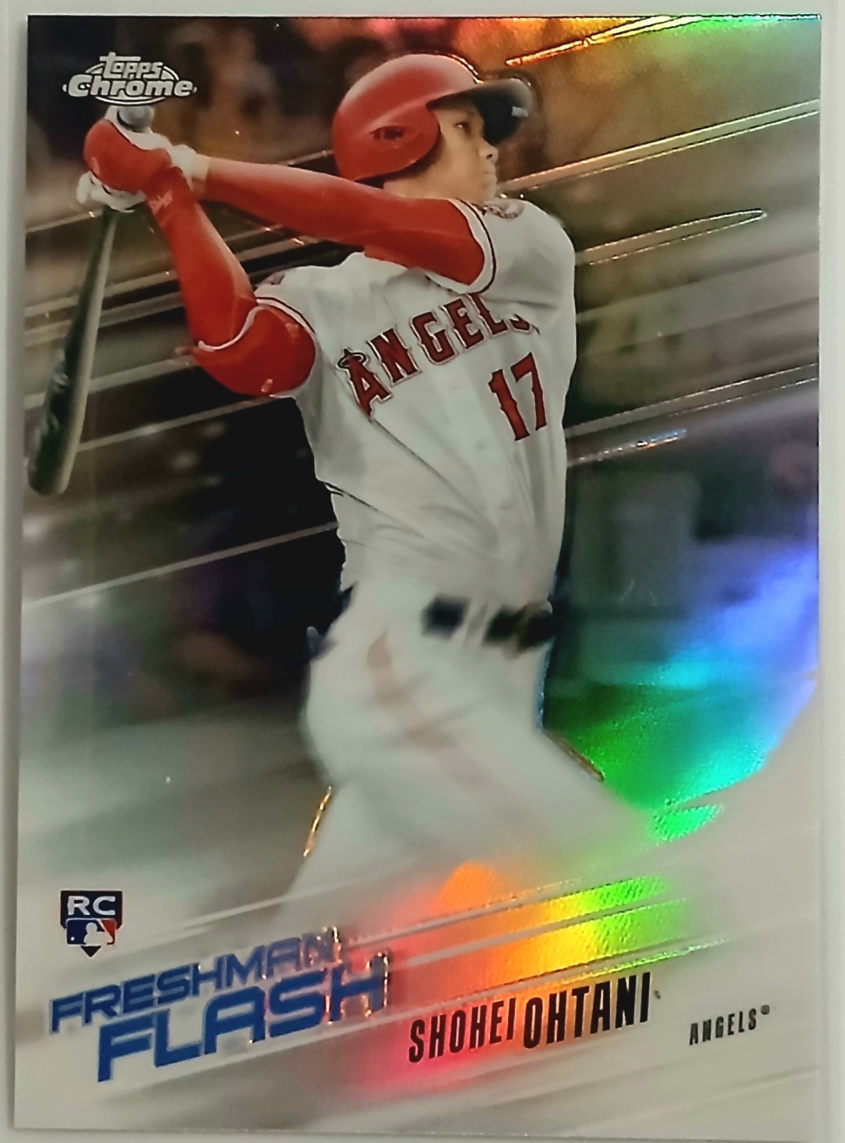 2018 Topps Chrome Shohei Ohtani Freshman Flash Refractor Rookie. Angels, Dodgers