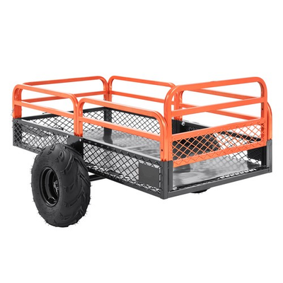 #ad 15 Cu. Ft. Tow Behind Dump Cart 1500 lbs Steel Construction Dump Trailer $229.99