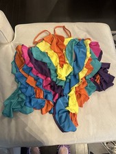 3x Brand New Colorful Ruffle Bathing Suit