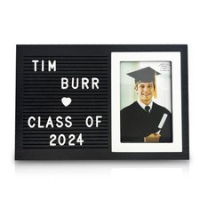 Letter Board Picture Frame - Customizable Letter Board Photo Frame - 4x6 Pers...