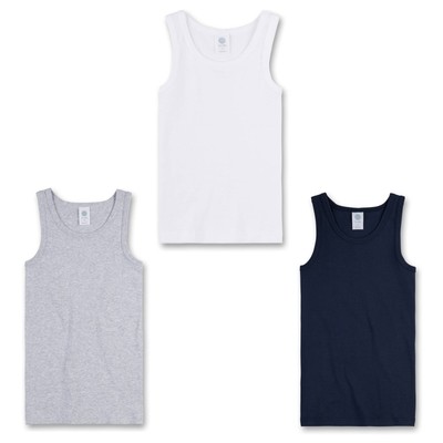 Sanetta Boys Undershirt - Tank Top, Basic, Organic Cotton, Plain